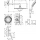 Душевой комплект Hansgrohe Crometta E 27957000 хром, шланг пластиковый 125 см