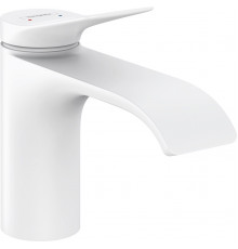 Смеситель Hansgrohe Vivenis 80 75010700 для раковины, белый, однорычажный, длина излива 13.3 см