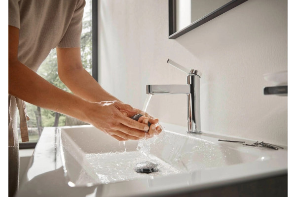 Смеситель Hansgrohe Finoris 100 76010000 для раковины, хром, однорычажный, высота излива 9.2 см