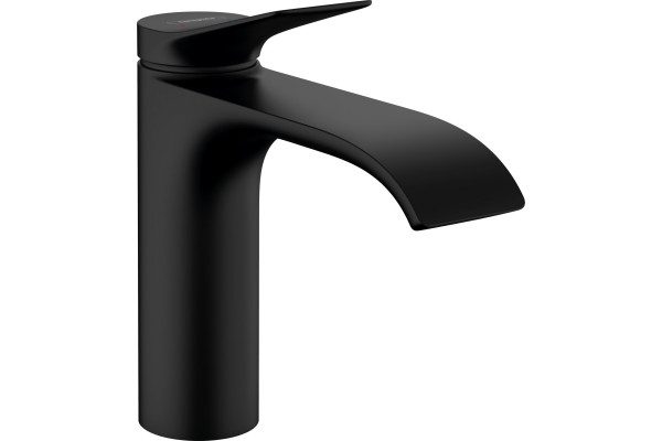 Смеситель Hansgrohe Vivenis 110 75022670 для раковины, черный, однорычажный, длина излива 14.6 см