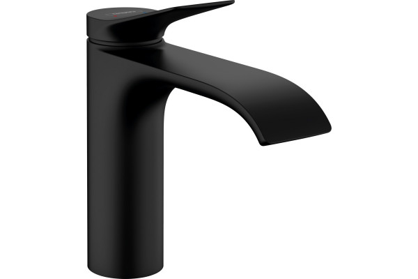 Смеситель Hansgrohe Vivenis 110 75020670 для раковины, черный, однорычажный, длина излива 14.6 см