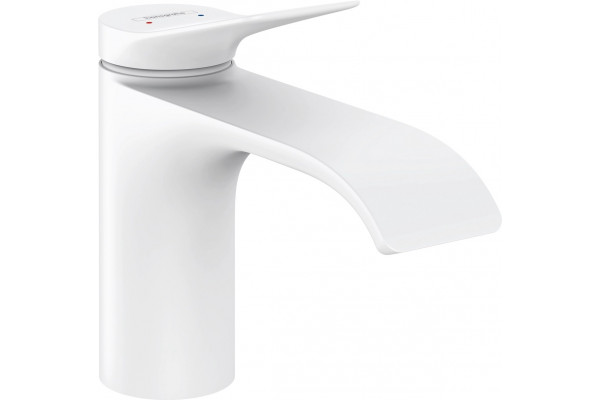 Смеситель Hansgrohe Vivenis 80 75012700 для раковины, белый, однорычажный, длина излива 13.3 см