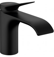 Смеситель Hansgrohe Vivenis 80 75010670 для раковины, черный, однорычажный, длина излива 13.3 см