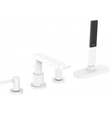 Смеситель Hansgrohe Finoris 76444700 на борт ванны двухвентильный, белый