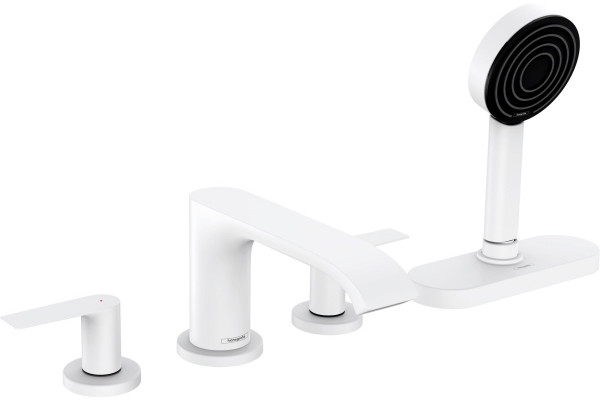 Смеситель Hansgrohe Vivenis 75444700 на борт ванны двухвентильный, белый