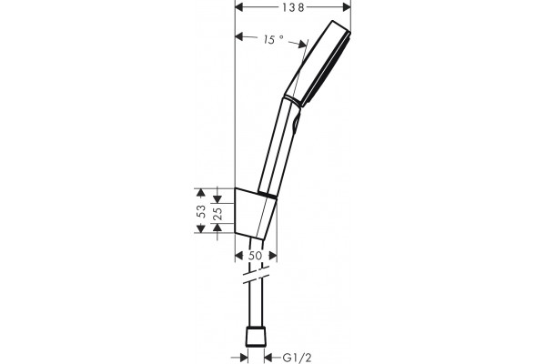 Душевой гарнитур Hansgrohe Pulsify Relaxation 105 3jet 24303670 1,6 м, черный, штанга 22.35 см, шланг пластиковый 160 см