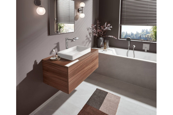 Душевая лейка Hansgrohe Pulsify 105 3jet 24100000 хром штанга 22.35 см,  в современном стиле
