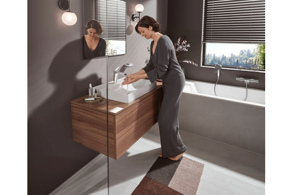 Душевая лейка Hansgrohe Pulsify 105 3jet 24100000 хром штанга 22.35 см,  в современном стиле