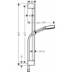 Душевой гарнитур Hansgrohe Pulsify Relaxation 105 3jet 24160700 белый штанга 66.9 см,  в современном стиле