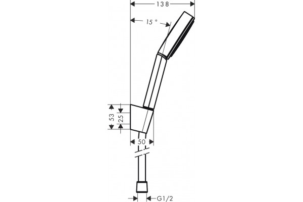 Душевой гарнитур Hansgrohe Pulsify 105 1jet 24301000 1,25 м, хром, штанга 22.35 см, шланг пластиковый 125 см