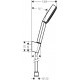 Душевой гарнитур Hansgrohe Pulsify 105 1jet 24301000 1,25 м, хром, штанга 22.35 см, шланг пластиковый 125 см