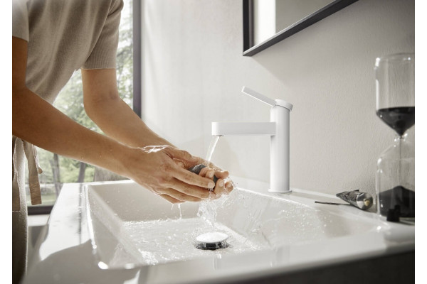 Смеситель Hansgrohe Finoris 100 76010700 для раковины, белый, однорычажный, высота излива 9.2 см