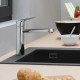 Смеситель Hansgrohe Focus M42 71806000 для кухонной мойки, хром, однорычажный, высота излива 12.2 см