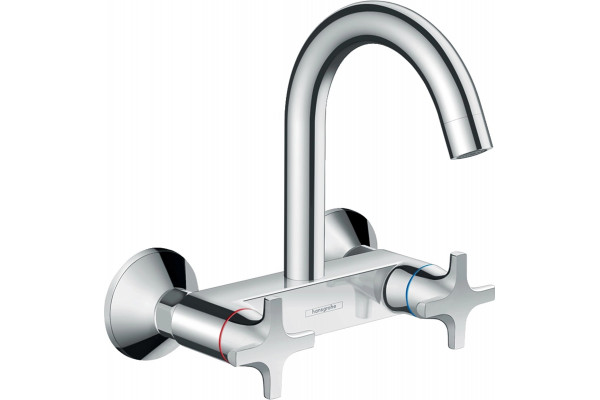 Смеситель Hansgrohe Logis M32 71286000 для кухонной мойки, хром, двухвентильный, длина излива 21 см