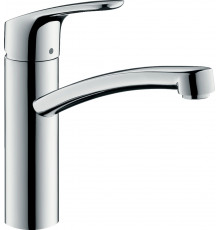 Смеситель Hansgrohe Focus 31804000 для кухонной мойки, хром, однорычажный, высота излива 15.5 см