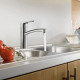 Смеситель Hansgrohe Focus M41 31804000 для кухонной мойки, хром, однорычажный, высота излива 15.5 см