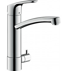 Смеситель Hansgrohe Focus M41 31803000 для кухонной мойки, хром, однорычажный, высота излива 20.4 см