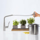 Смеситель Hansgrohe Metris Select M71 14857000 для кухонной мойки, хром, высота излива 23.8 см, длина излива 20.8 см
