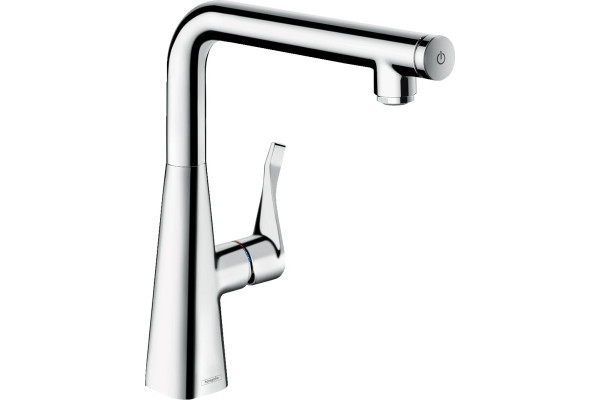 Смеситель Hansgrohe Metris Select M71 14847000 для кухонной мойки, хром, высота излива 25.3 см, длина излива 20.8 см