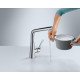 Смеситель Hansgrohe Metris Select M71 14847000 для кухонной мойки, хром, высота излива 25.3 см, длина излива 20.8 см