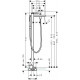 Смеситель Hansgrohe Finoris 76445700 напольный, белый, однорычажный, длина излива 21 см