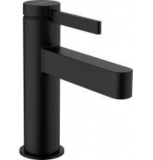 Смеситель Hansgrohe Finoris 100 76010670 для раковины, черный, однорычажный, высота излива 9.2 см
