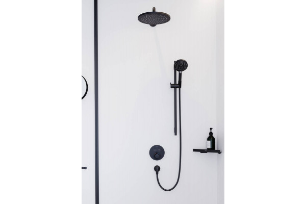 Верхний душ Hansgrohe Croma 280 1jet 26220670 черный штанга 5.9 см, размер 21.7 см