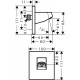Кронштейн для верхнего душа Hansgrohe Pulsify 105 24139000 хром штанга 11.1 см,  в современном стиле