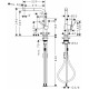 Смеситель Hansgrohe Talis M54 72808800 для кухонной мойки, сталь, однорычажный, высота излива 26.5 см