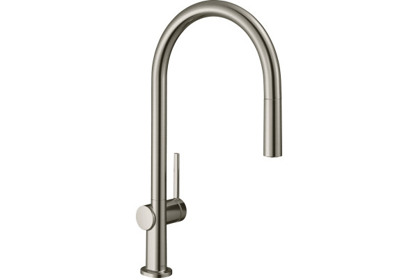 Смеситель Hansgrohe Talis M54 72802800 для кухонной мойки, сталь, однорычажный, высота излива 21 см