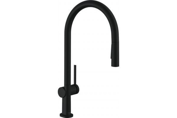 Смеситель Hansgrohe Talis M54 72800670 для кухонной мойки, матовый черный, однорычажный, высота излива 21 см