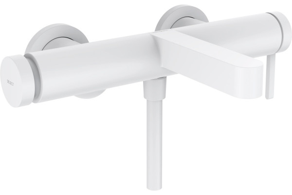 Смеситель Hansgrohe Finoris 76420700 для ванны с душем, матовый белый, однорычажный, длина излива 19.4 см