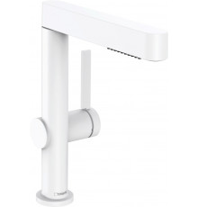 Смеситель Hansgrohe Finoris 230 76063700 для раковины, матовый белый, однорычажный, высота излива 22.9 см