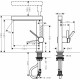 Смеситель Hansgrohe Finoris 230 76063700 для раковины, матовый белый, однорычажный, высота излива 22.9 см