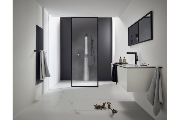 Смеситель Hansgrohe Finoris 230 76063670 для раковины, матовый черный, однорычажный, высота излива 22.9 см