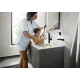 Смеситель Hansgrohe Finoris 230 76063670 для раковины, матовый черный, однорычажный, высота излива 22.9 см