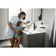Смеситель Hansgrohe Finoris 230 76063670 для раковины, матовый черный, однорычажный, высота излива 22.9 см