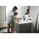 Смеситель Hansgrohe Finoris 230 76063670 для раковины, матовый черный, однорычажный, высота излива 22.9 см