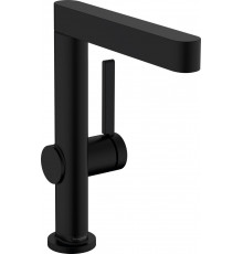 Смеситель Hansgrohe Finoris 230 76060670 для раковины, матовый черный, однорычажный, высота излива 22.1 см
