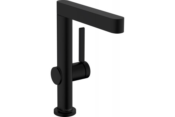 Смеситель Hansgrohe Finoris 230 76060670 для раковины, матовый черный, однорычажный, высота излива 22.1 см
