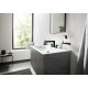 Смеситель Hansgrohe Finoris 110 76033670 для раковины, матовый черный, двухвентильный, высота излива 11.3 см