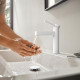Кран Hansgrohe Finoris 100 76013700 для раковины, матовый белый, однорычажный, высота излива 9.2 см
