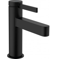 Кран Hansgrohe Finoris 100 76013670 для раковины, матовый черный, однорычажный, высота излива 9.2 см