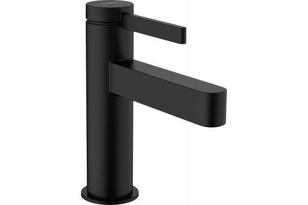 Кран Hansgrohe Finoris 100 76013670 для раковины, матовый черный, однорычажный, высота излива 9.2 см