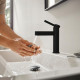 Кран Hansgrohe Finoris 100 76013670 для раковины, матовый черный, однорычажный, высота излива 9.2 см
