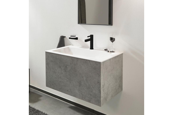 Кран Hansgrohe Finoris 100 76013670 для раковины, матовый черный, однорычажный, высота излива 9.2 см
