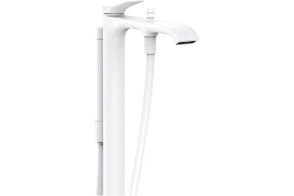 Смеситель Hansgrohe Vivenis 75445700 напольный, матовый белый, однорычажный, длина излива 23.6 см