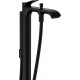 Смеситель Hansgrohe Vivenis 75445670 напольный, матовый черный, однорычажный, длина излива 23.6 см