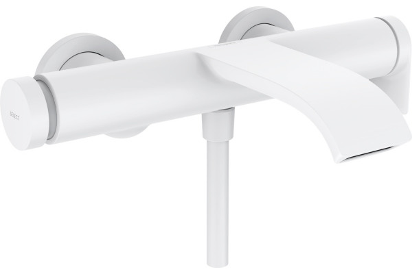 Смеситель Hansgrohe Vivenis 75420700 для ванны с душем, матовый белый, однорычажный, длина излива 21.6 см