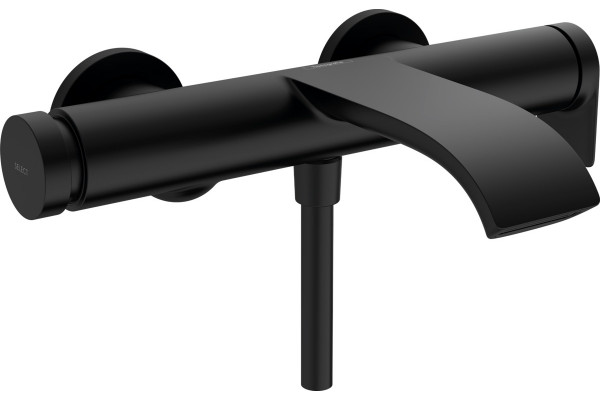 Смеситель Hansgrohe Vivenis 75420670 для ванны с душем, матовый черный, однорычажный, длина излива 21.6 см